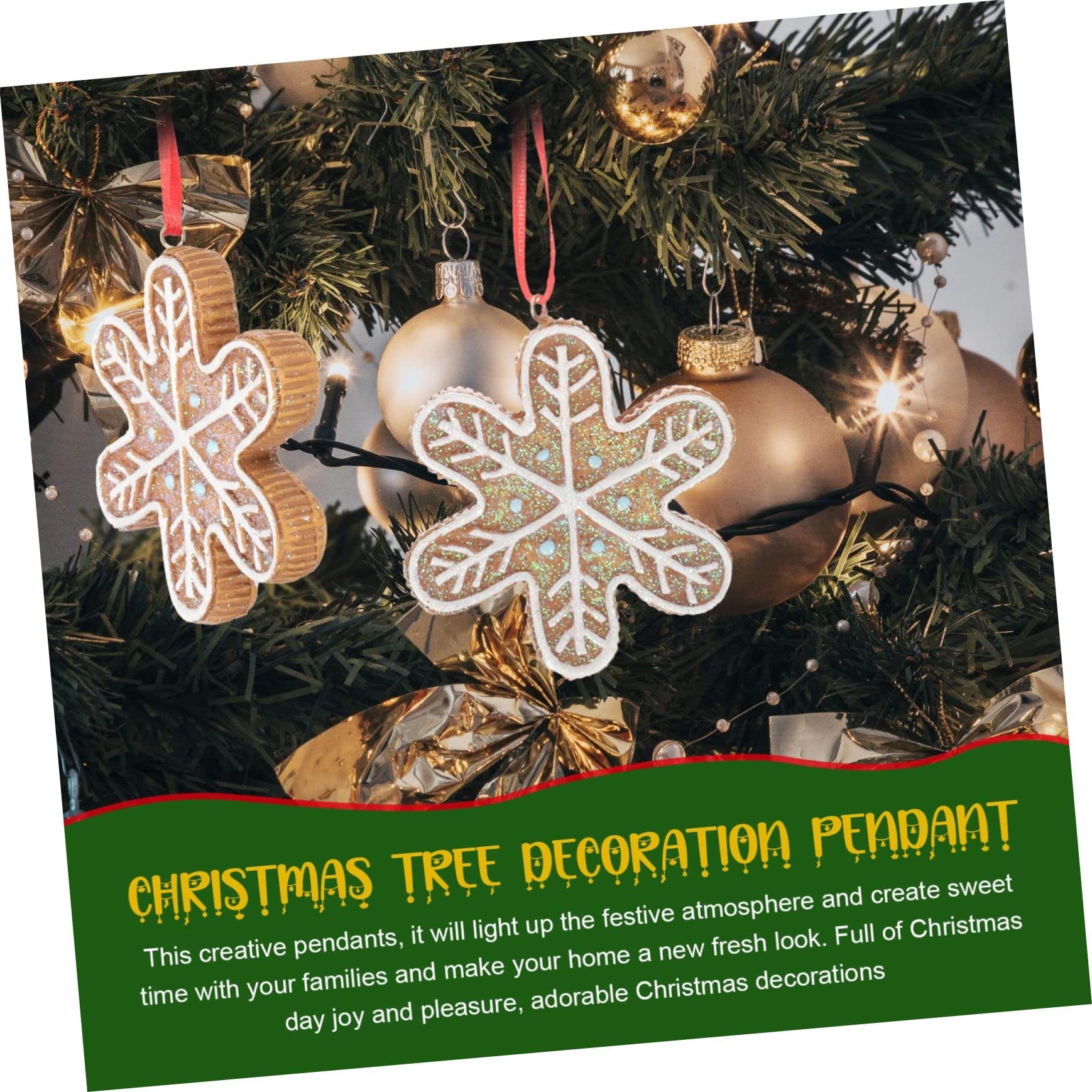 PRETYZOOM 5st Christbaumschmuck Weihnachtsschmuck Räumung Hängende Verzierung Der Weihnachtssüßigkeit Weihnachten Hängender Lebkuchen Weihnachtsbaum-Lebkuchen Minifiguren Light Brown Harz