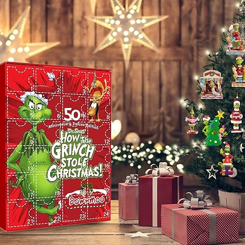 Miniatura 5 de Calendario de Adviento de Navidad para niños y adultos, cuenta regresiva de 24 días para Navidad con 24 figuras decorativas únicas, regalos