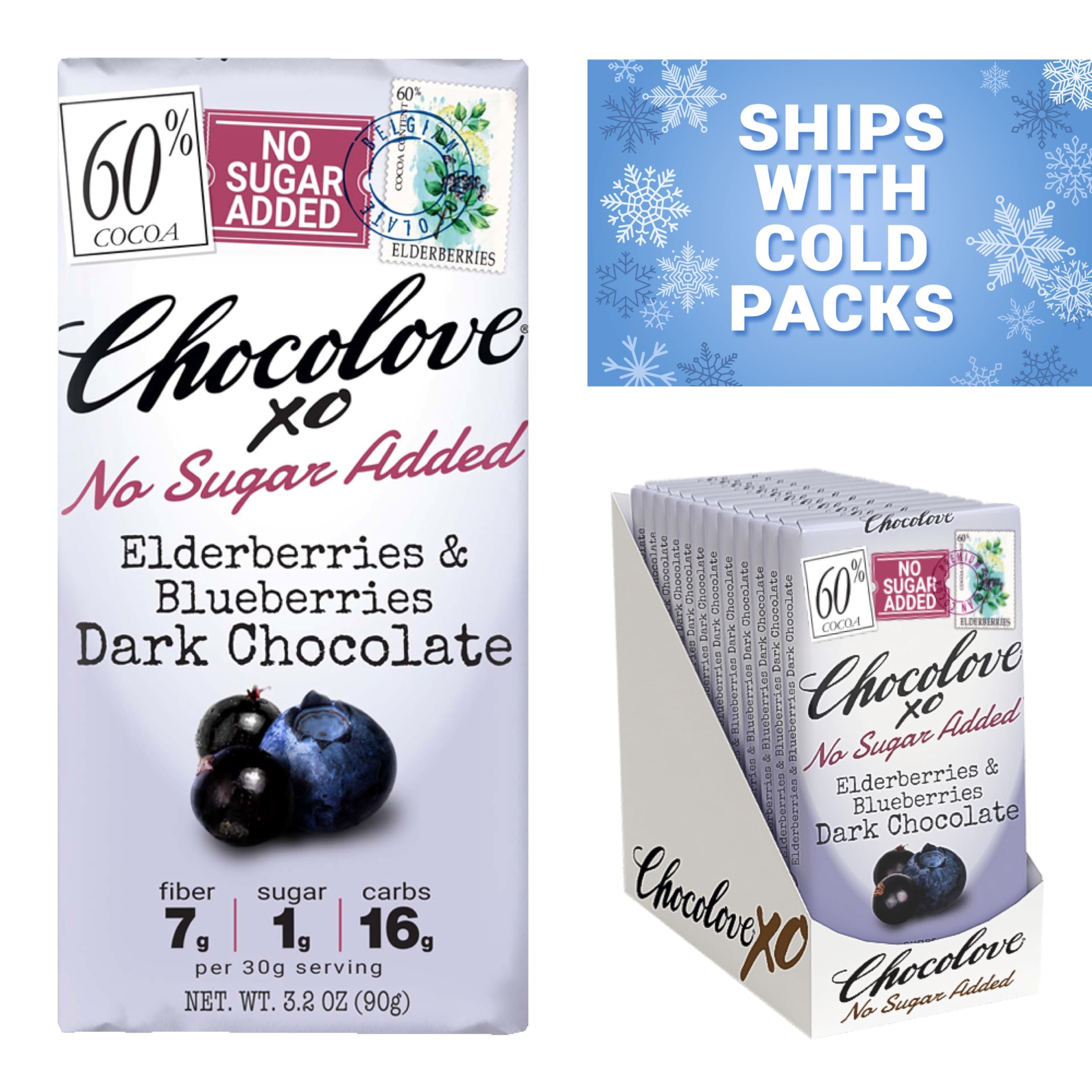 Amazon.com : Chocolove XO Elderberries and Blueberries Dark