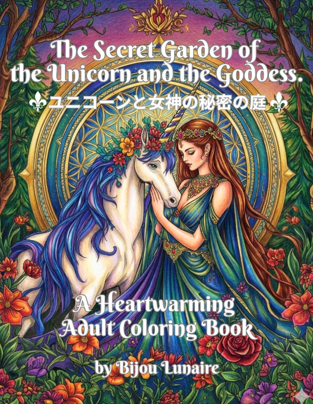 The Secret Garden of the Unicorn and the Goddess: ユニコーンと女神の秘密の庭 A Heartwarming Adult Coloring Book