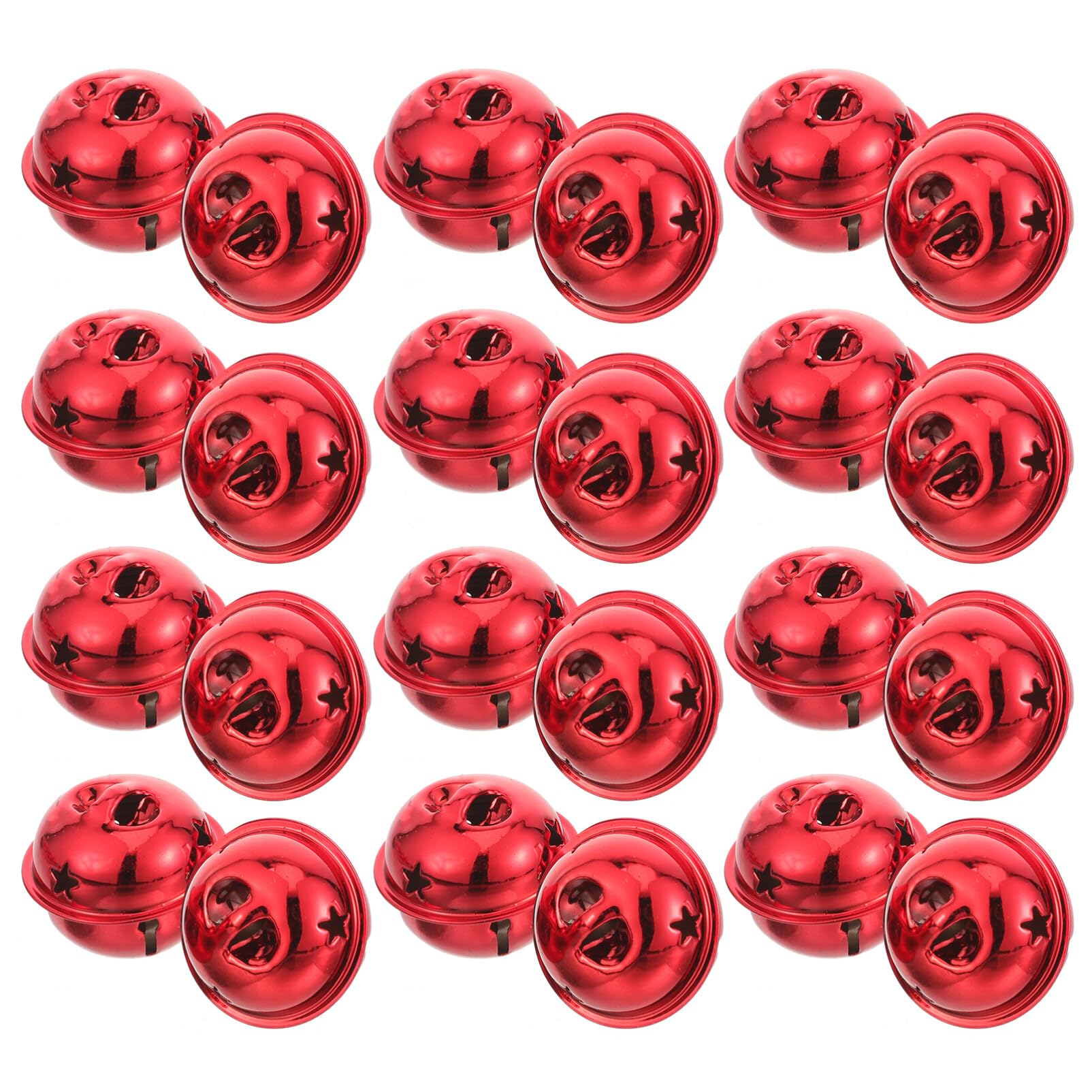 Didiseaon 30pcs Red Pet Bell Christmas Round Bell Pet Collar Bell Christmas Ornaments 30 Pieces 1 Set (3cm Red) Cat Collar Bell Dog Collar Bells Diy Crafts Bell Bag Hanging Ornament Dog Bell