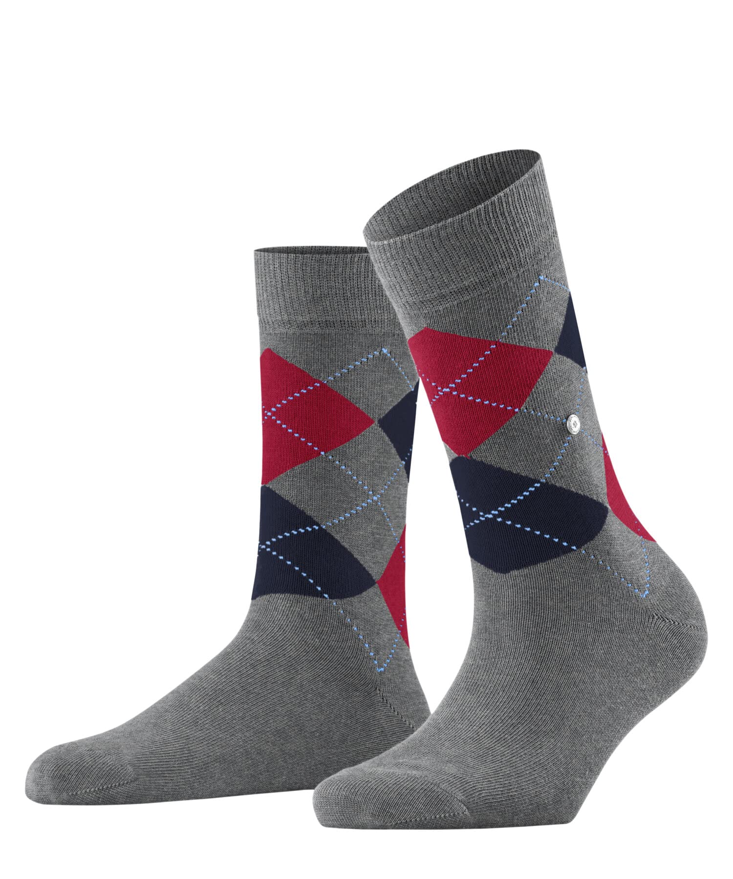 Burlington Women's Grey Rock-Steel 3394 Queen W So Cotton Patterned 1 Pair Socks, -O, 7-10.5