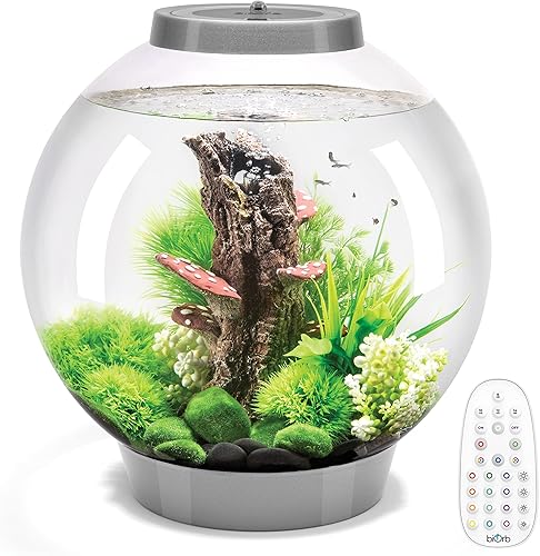 Miniatura 44 de biOrb Acuario clásico 60 acrílico de 16 galones con luces LED multicolor controladas a distancia, tanque moderno para exhibición de mesa, plateado