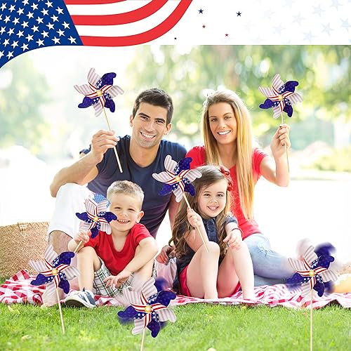 Miniatura 27 de Paquete de 10 molinillos reflectantes para patio y jardín, molinos de viento para exteriores, molinos de viento brillantes para decoración de Oro