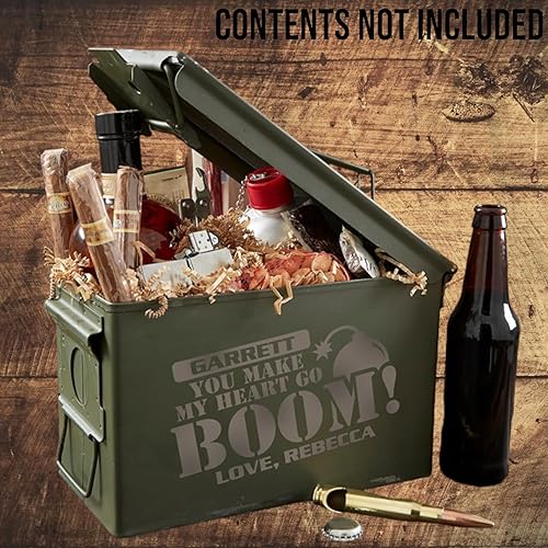 Miniatura 2 de Personalization Universe You Make My Heart Go Boom - Caja de munición romántica personalizada