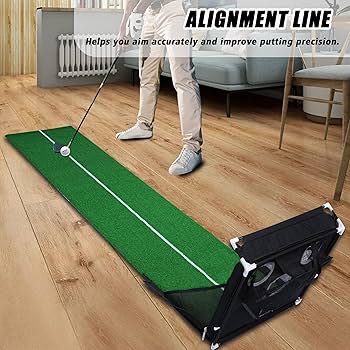 新品 MARK＆LONA Golf Putting Mats PGM Putting Green Indoor Golf Mat - Automatic Ball Return