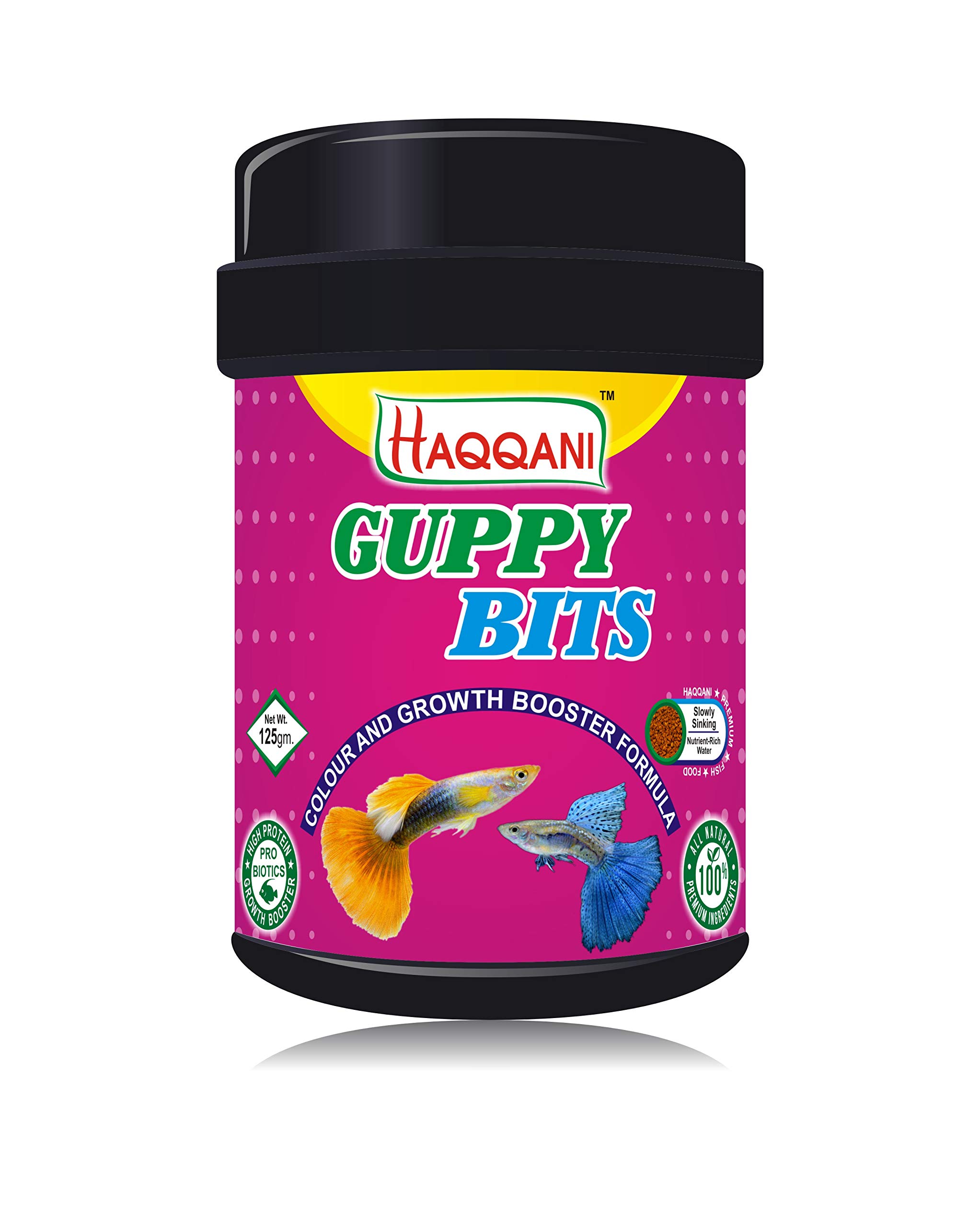 Haqqani Guppy Bits Fish Food | Color and Immunity Booster | Guppy Fish Food | (125 Gram)