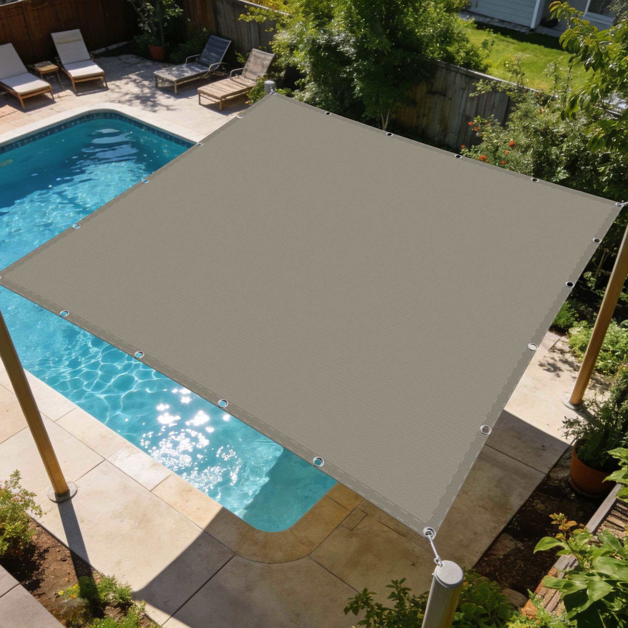 Voile d'ombrage rectangulaire taupe 1x3m pour l'extérieur