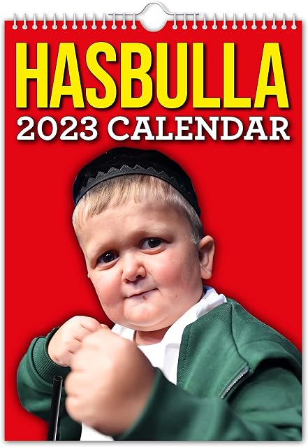Hasbulla - 2023 Wall Calendar // Quirky/Christmas/Birthday/Gift Idea/Present/Novelty/Humour/Secret Santa/Year Planner/Office Gift