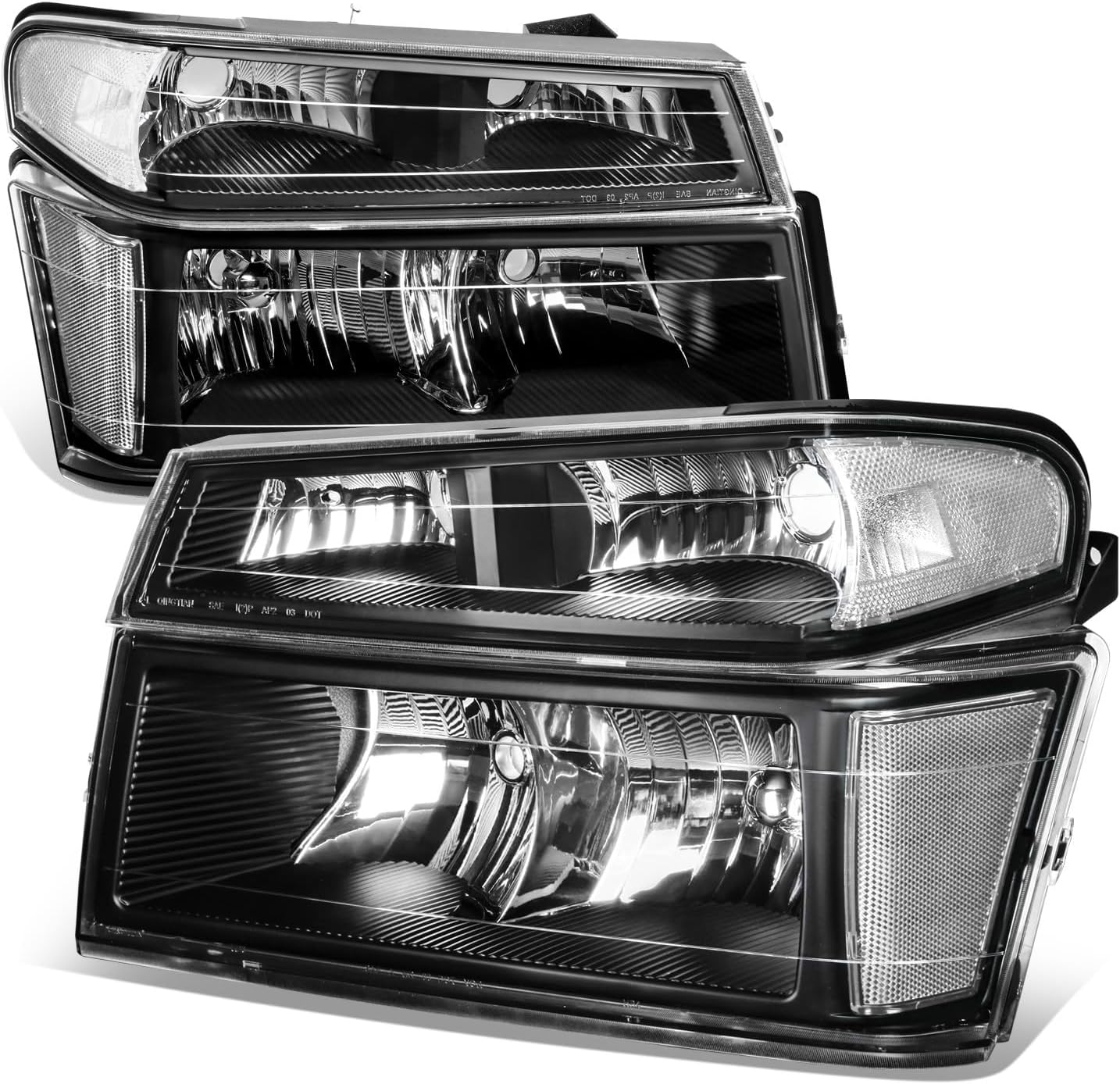 HEADLIGHTSDEPOT Black Housing Signal Light Compatible with