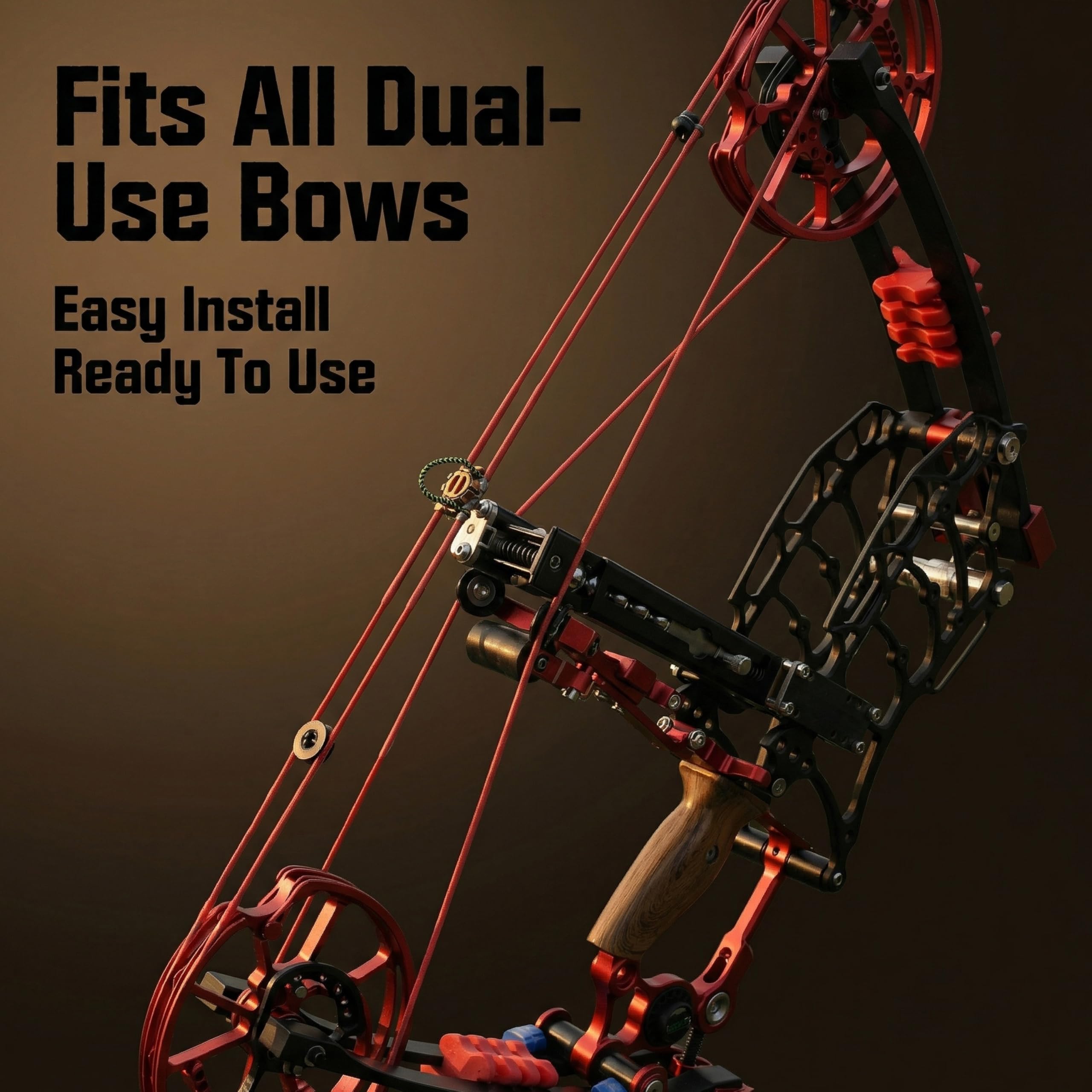 wolfman Lanceur de Billes d'acier pour Arc à poulies à Double Usage, Alimentation Automatique avec 10 Billes d'acier de 12 mm, pour la Chasse et Le tir sur Cible
