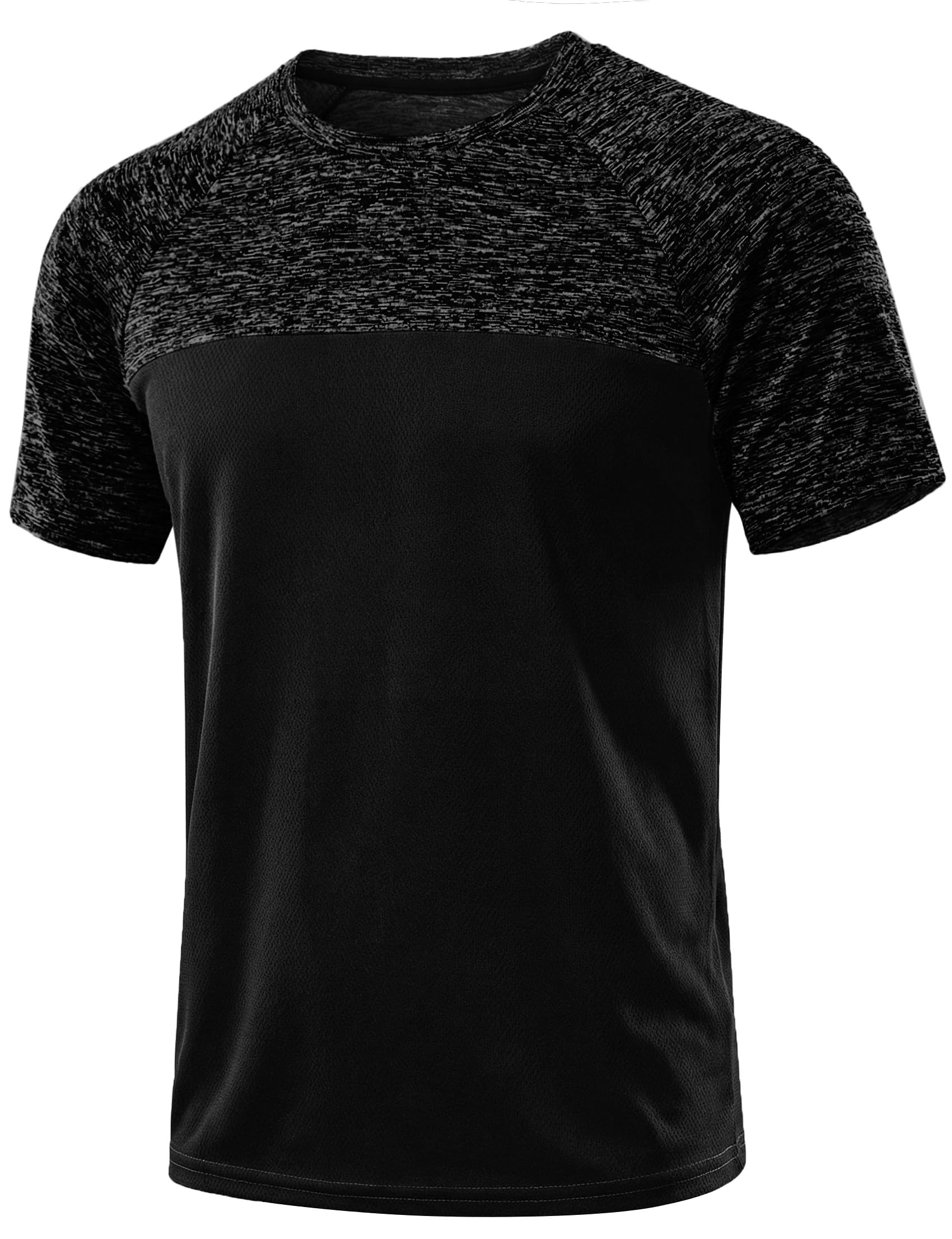 Quoboquo Sport T-Shirt Herren Kurzarm Atmungsaktives Funktionsshirt mit Stretch Schnelltrocknendes Laufshirt für Gym & Alltag S-3XL