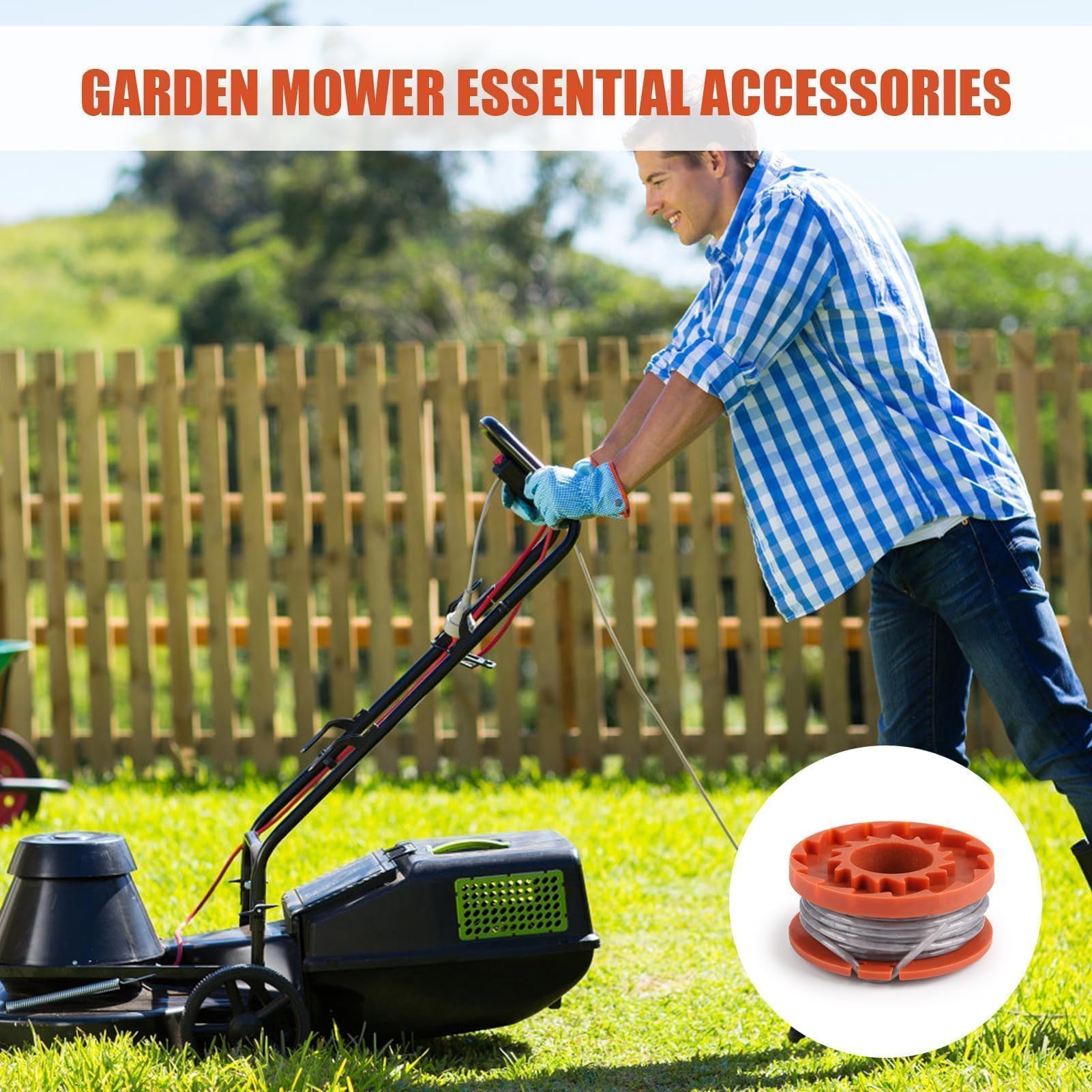 4 Stück Ersatzspulen Für Rasentrimmer – Kompatibel Mit Mac Allister MGTP18Li, Spear & Jackson 18V/36V, 1,65mm Autofeed-Schnur