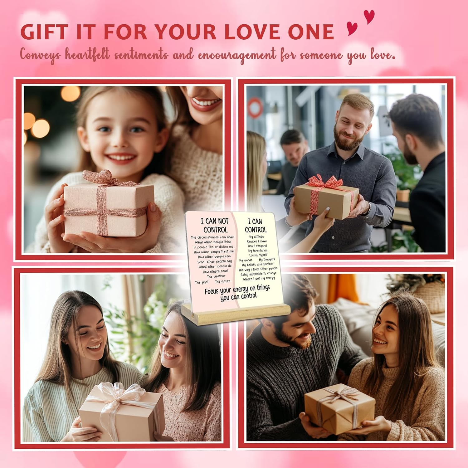 Mental Health Things Acrylic Plaque Gift for Women, I Can Control, Mindfulness Gift for Therapy Office, School Counselor Sign Therapist Office Art Decorations - Image 4