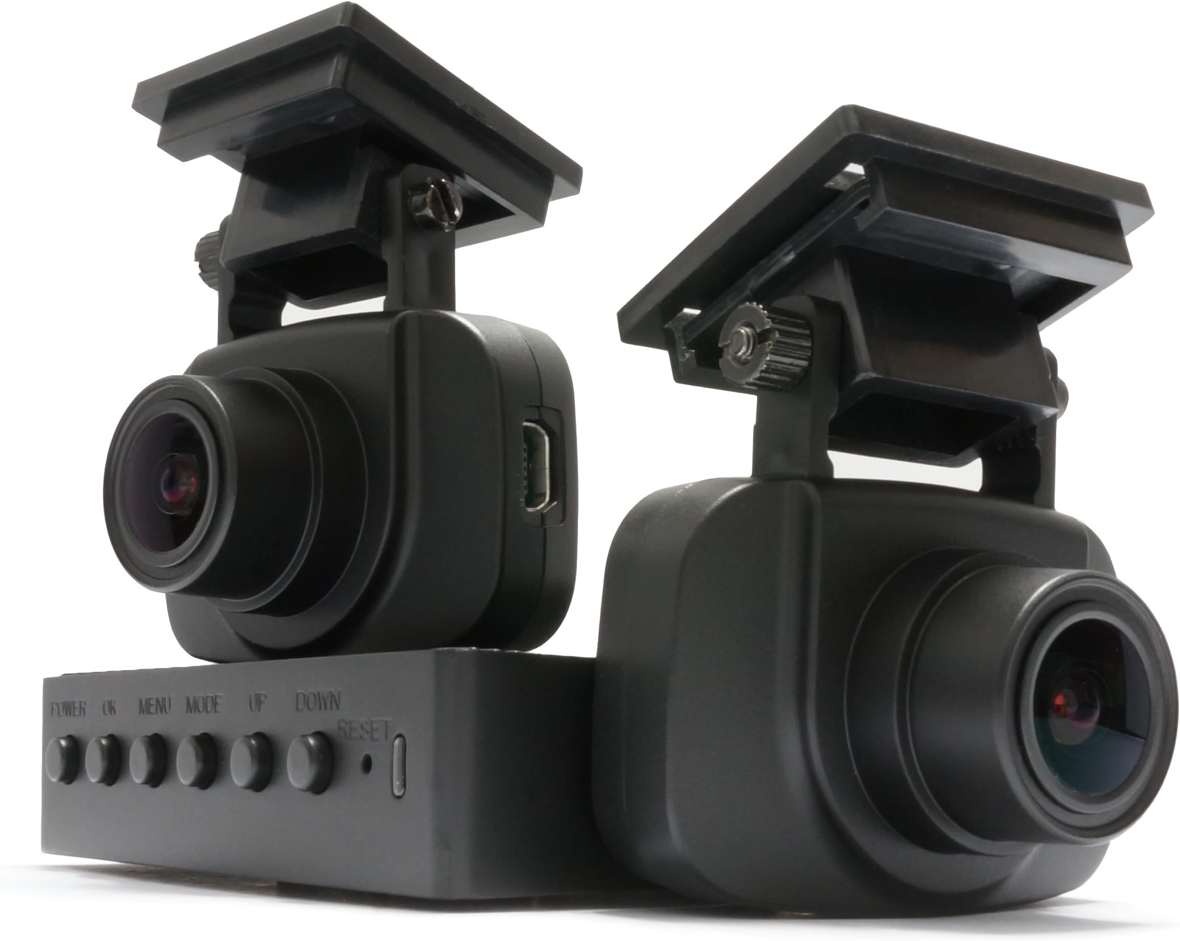 Enforcer DX1 - Detached Front and Rear Dual Channel FullHD 1080p Modular Dash Cam + 16GB microSD Card