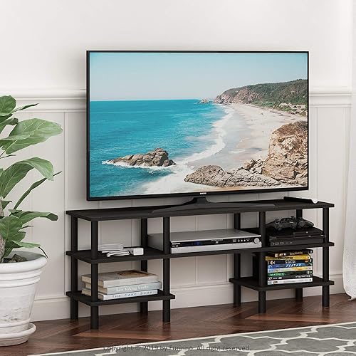 Miniatura 91 de FURINNO Gran centro de entretenimiento Turn-N-Tube, Espresso / Black Espresso,Roble francés,Negro -,Columbia Nogal/Negro,Marrón oscuro,2-Marrón