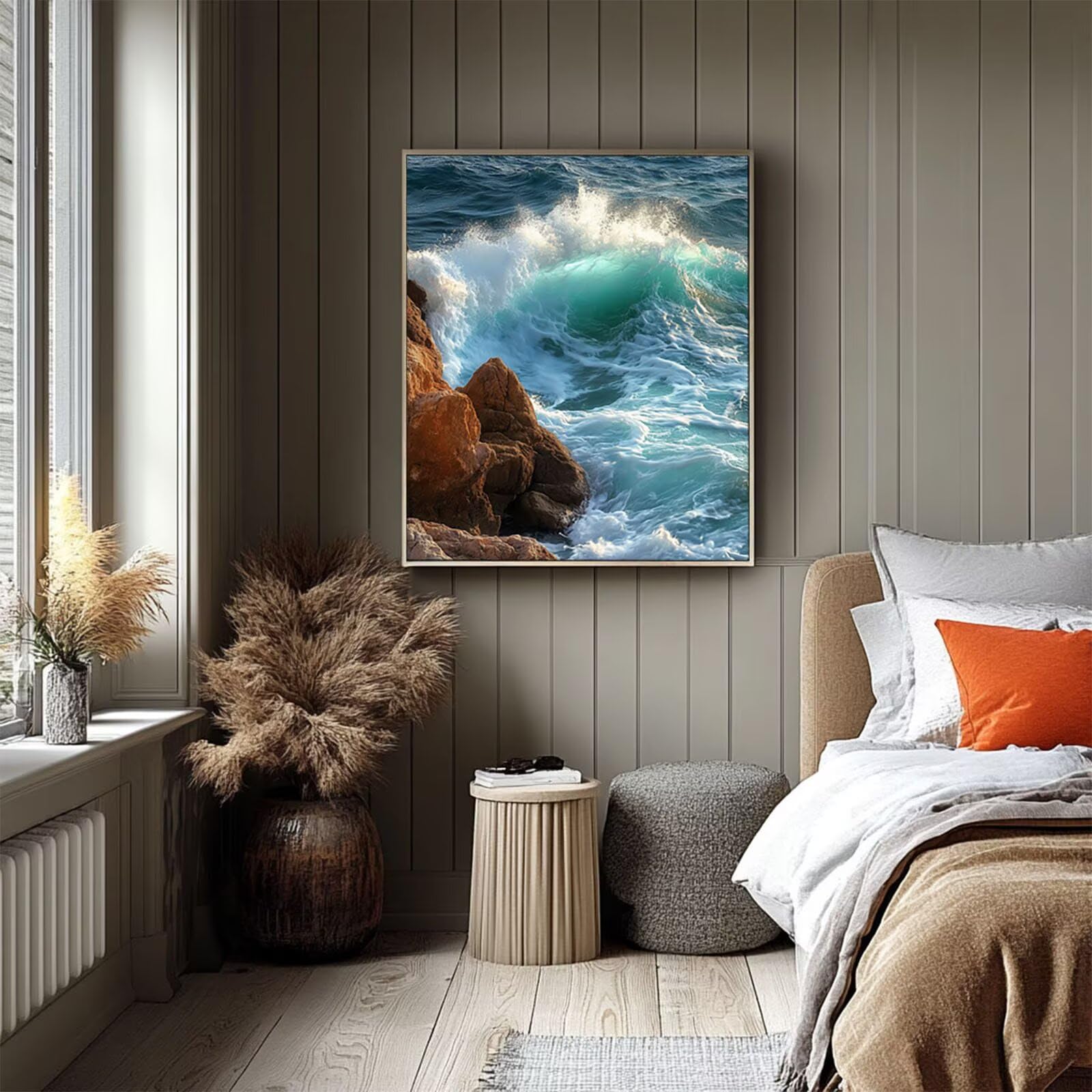 Malowanie po numerach, dla dorosłych, obraz przybrzeżny po numerach, płótno dla dzieci, artykuły artystyczne, 91 x 71 cm, DIY, morze, kolorowy obraz na płótnie, rękodzieło dla dorosłych, dekoracja