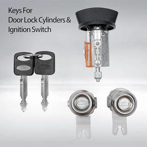 Miniatura 4 de Cilindros de bloqueo de puerta e interruptor de encendido con llaves. Reemplazo para Ford F250350 1997-2007, Excursion & More, Lincoln Blackwood,