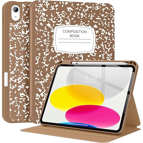 Supveco Case for iPad (A16) 11th Generation 11 inch (2025),iPad 10th Generation 10.9 inch (2022) with Pencil Holder-[Auto Wake/Sleep],Premium Folio Stand Case with Soft TPU Back Cover-Bronze