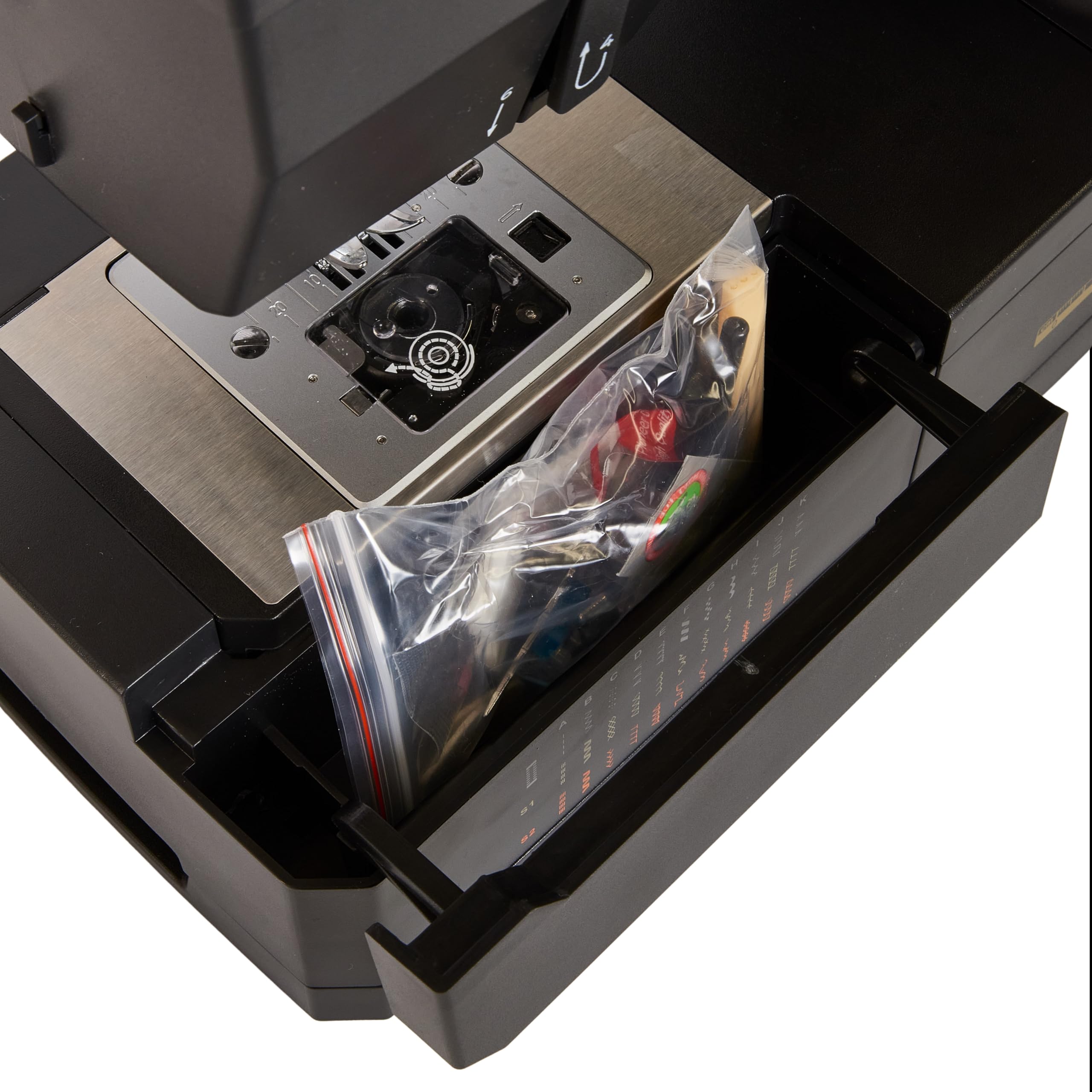 Jaguar SJ-34E Macchina per Cucire Robusta Super Jeans | 34 Punti | Elettronica | Tavolo di Estensione | Infila-Ago Automatico | Spolina a Inserimento | Motore Servo | LED | Braccio Libero | Per Tessut