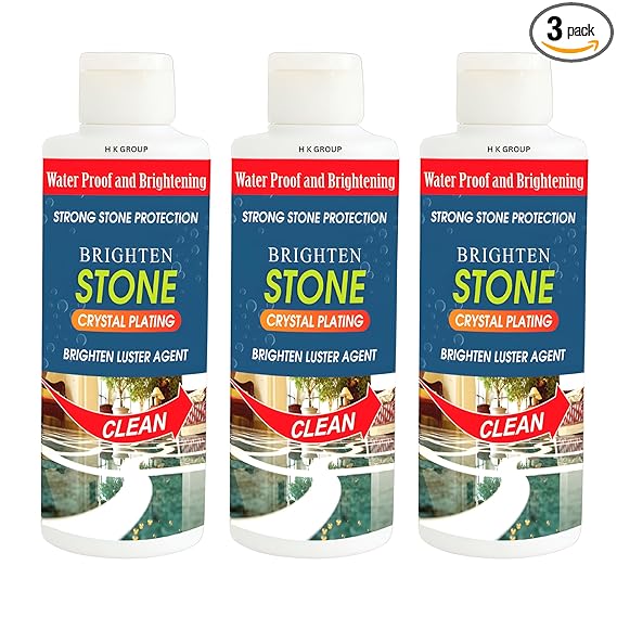 AMBIKA Multi-Surface Stone Stain Remover Cleaner for Marble, Granite & Stone, Marble & Granite Floor Cleaner Help to Remove Stains Grease Grime Water Spots Fingerprints Smudges, 100ml, Pack 3