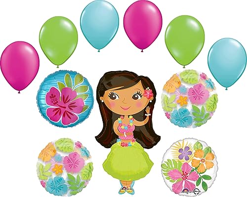 Hawaiian Luau Party Supplies Hula Girl - Ramo de globos para decoración