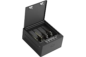 Biometric Gun Safe for Handgun, High Capacity Handgun Safe with Digital Keypad and Biometric Fingerprint