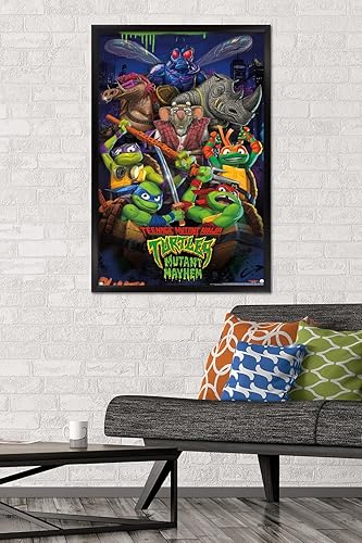 Miniatura 2 de Trends International Teenage Mutant Ninja Turtles Mutant Mayhem - Póster de pared grupal, 34 pulgadas de largo x 22.4 pulgadas, versión enmarcada en
