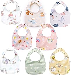 SLOSH Bavaglini Bavaglino Impermeabili Impermeabile Neonato Cotone Neonati Neonata Baby Pappa Morbidi Panno Per Ruttino Assorbenti Burp Lavabile