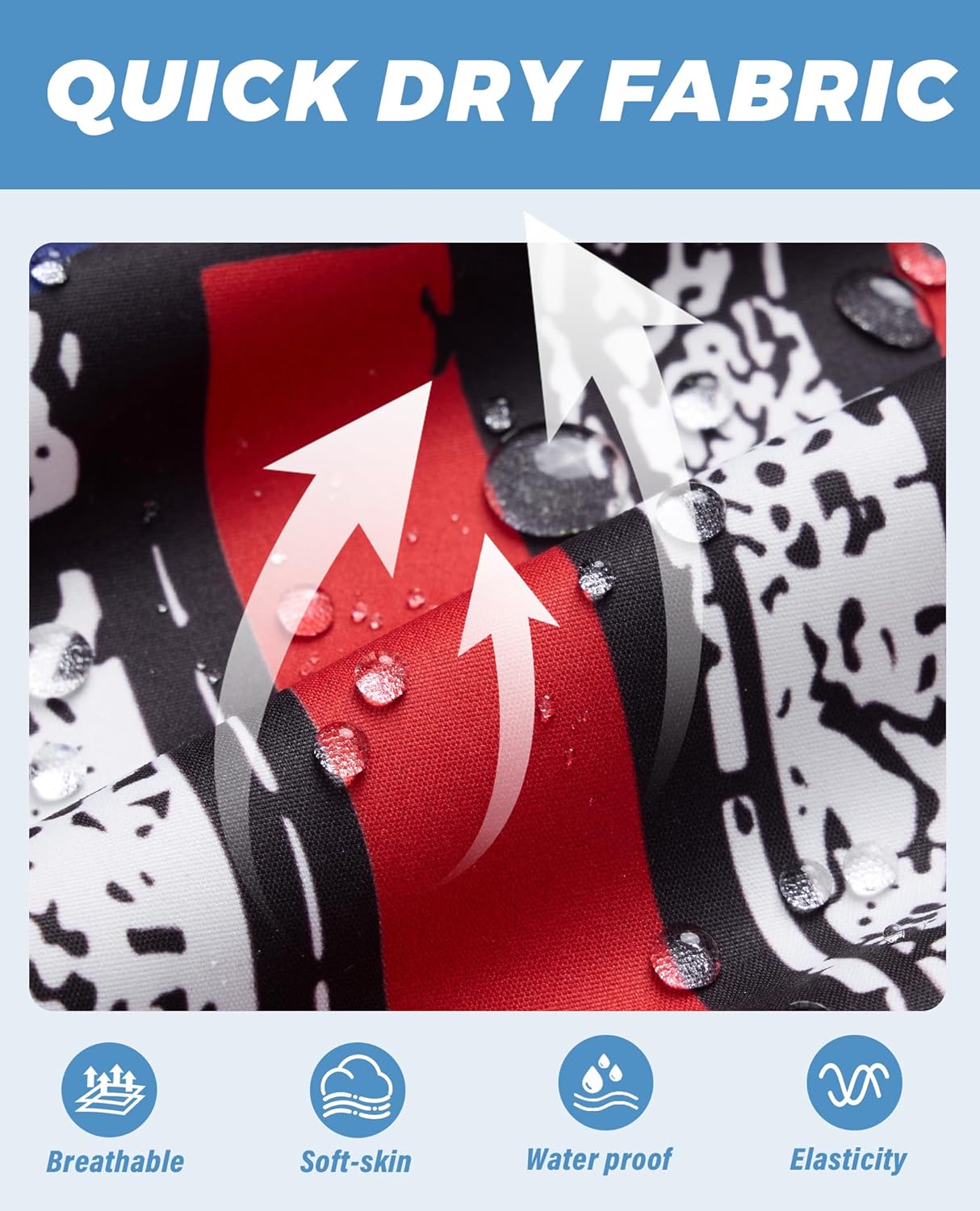 9inch Mens Swim Trunks: 2 in 1 with Compression Liner Stretch Quick Dry Drawstring National Flag Pockets Beach Pool - Image 5