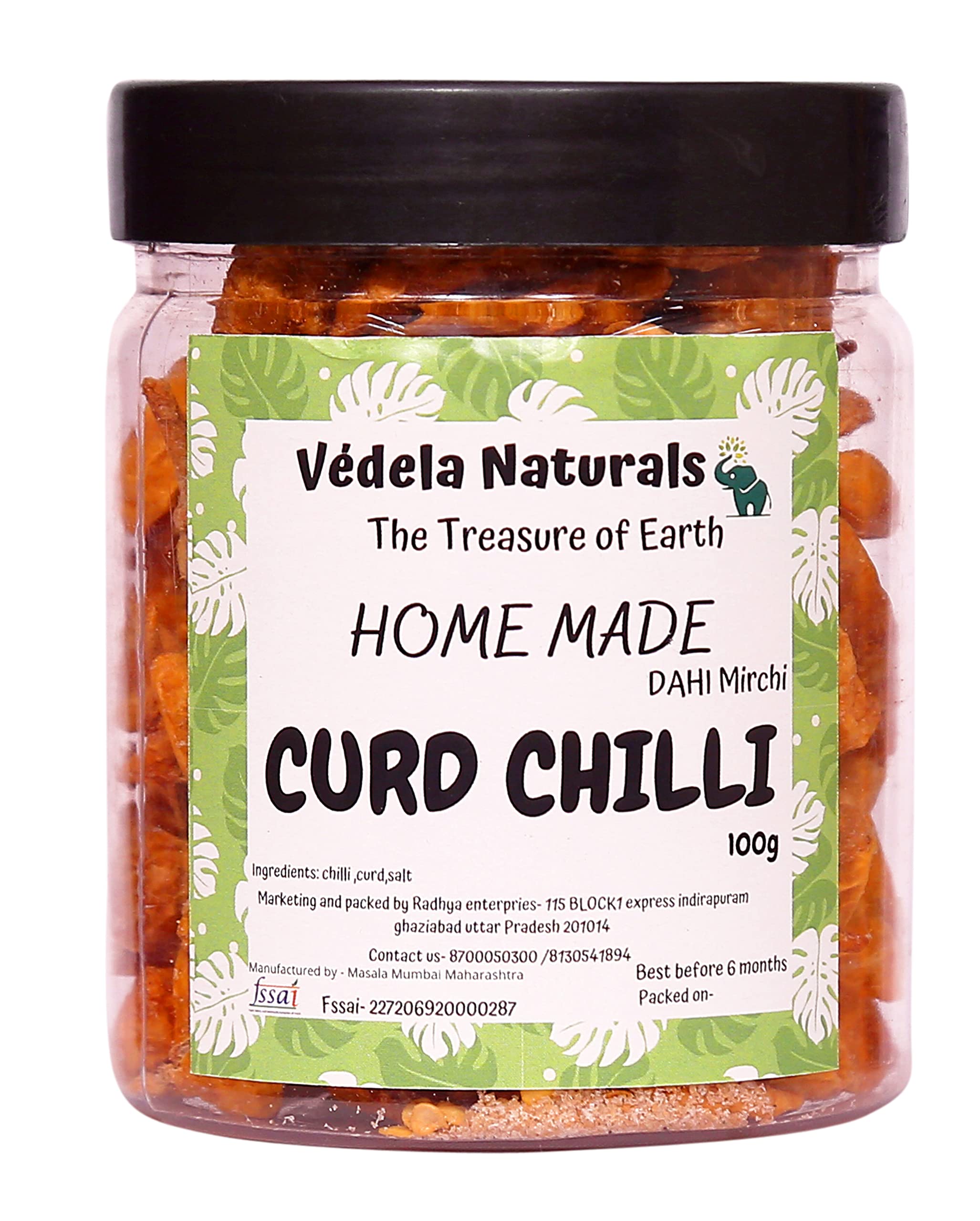 Vedela Nautrals - Curd Chilli (100g), Organic Curd Chillies Dry,Sun Dried, Dahi Mirchi, Curd Chilly Dry (More Milagai), Curd Chillies, Curd Chilli, Vegetarian (B09RHKHWL8) Amazon Price History, Amazon Price Tracker
