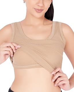 PLUMBURY Women's Padded Camisole with Built-in Shelf Bra & Moulded Cups | Relaxed Fit |Tank Top|Brown, Size S to XL Price In India