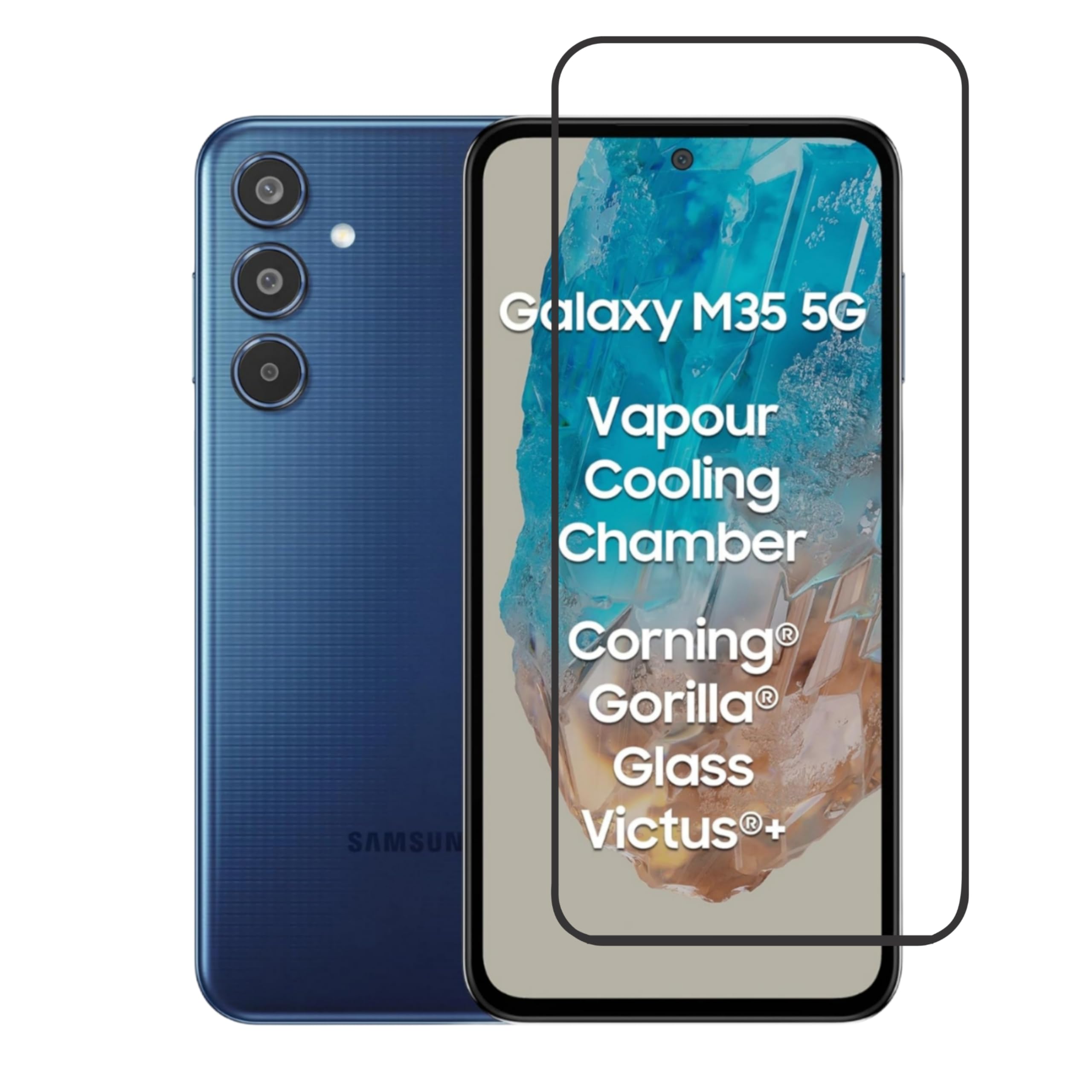 Ayra 11D Front Tempered glass | Screen Guard For Samsung Galaxy M35 5G (B0D9VZ82GZ) Amazon Price History, Amazon Price Tracker