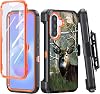 Compatible con Samsung Galaxy A57 5G Funda, Protector de Pantalla Integrado, Clip de Cinturón, Soporte, Resistente a Prueba de Golpes Cuerpo Completo Rugerosa, Ciervo 1