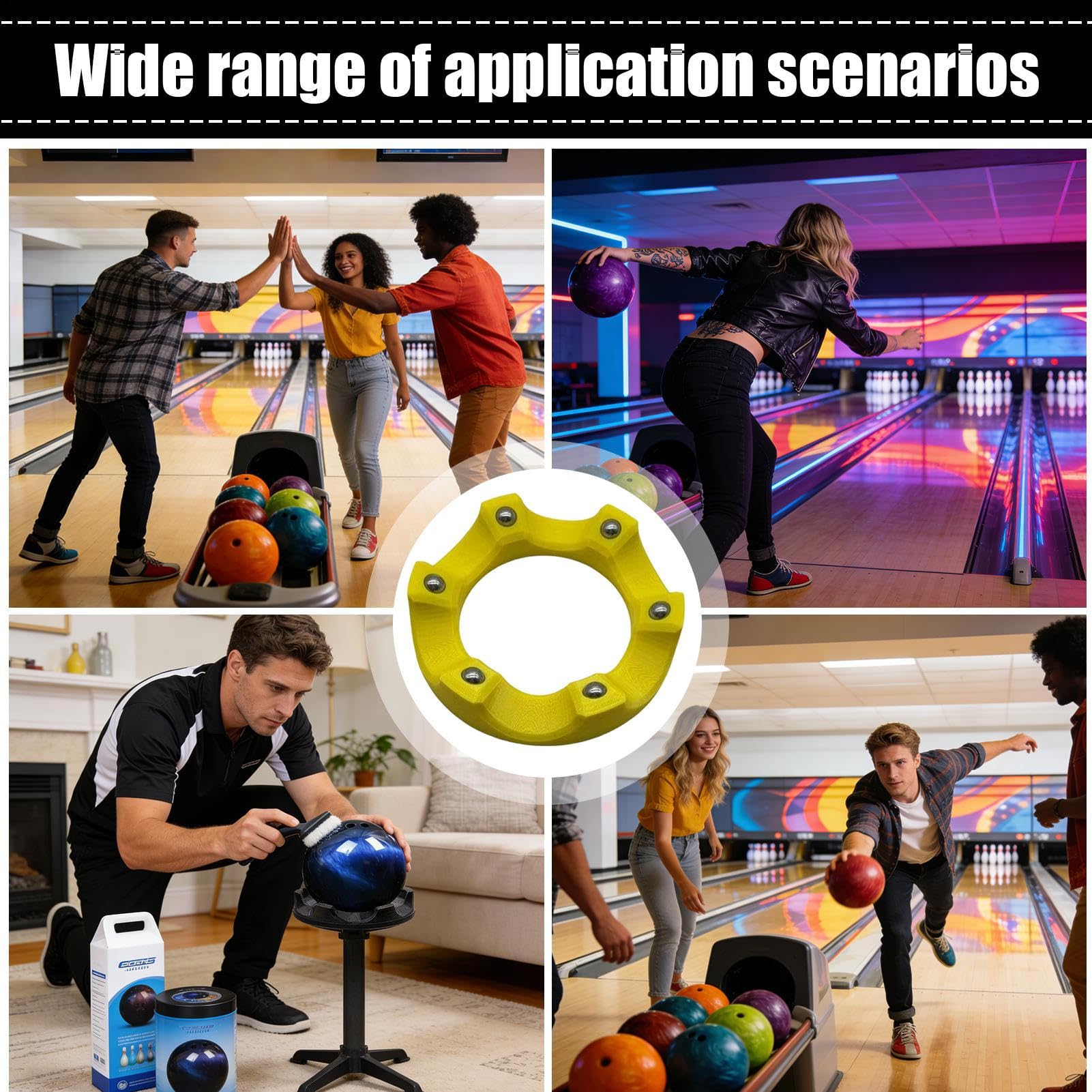 Soporte Giratorio para Bowling con Mango multiángulo Simple, Accesorio de Bolos para, pulir y Mantener, Soporte para Bolas de pareball