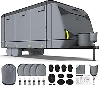 Vista 10 de RVMasking - Funda para remolque de viaje de RV de 22-24 pies, cubierta de cámper de 7 capas extra gruesa impermeable y resistente al viento