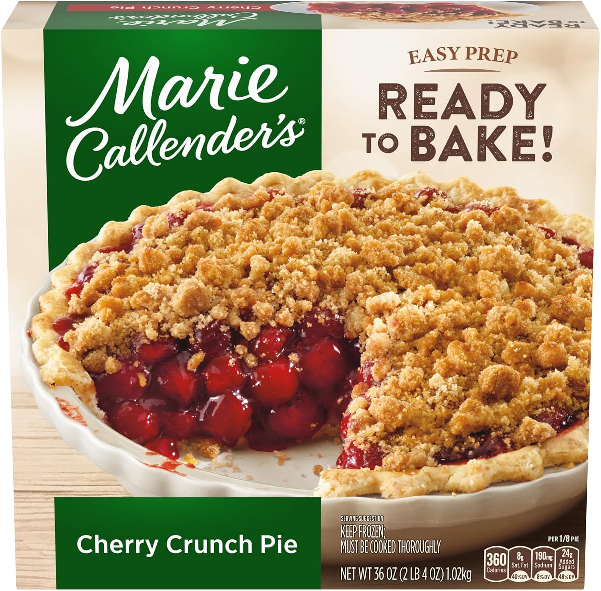 Postre congelado de pastel crujiente de cereza de Marie Callender, 36 onzas