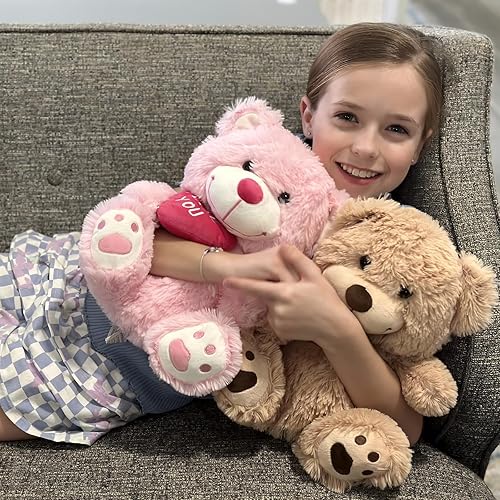 Miniatura 54 de Oso de peluche gigante de 52 pulgadas, animal de peluche grande con corazón, oso de peluche marrón grande para niños, regalo de San Valentín