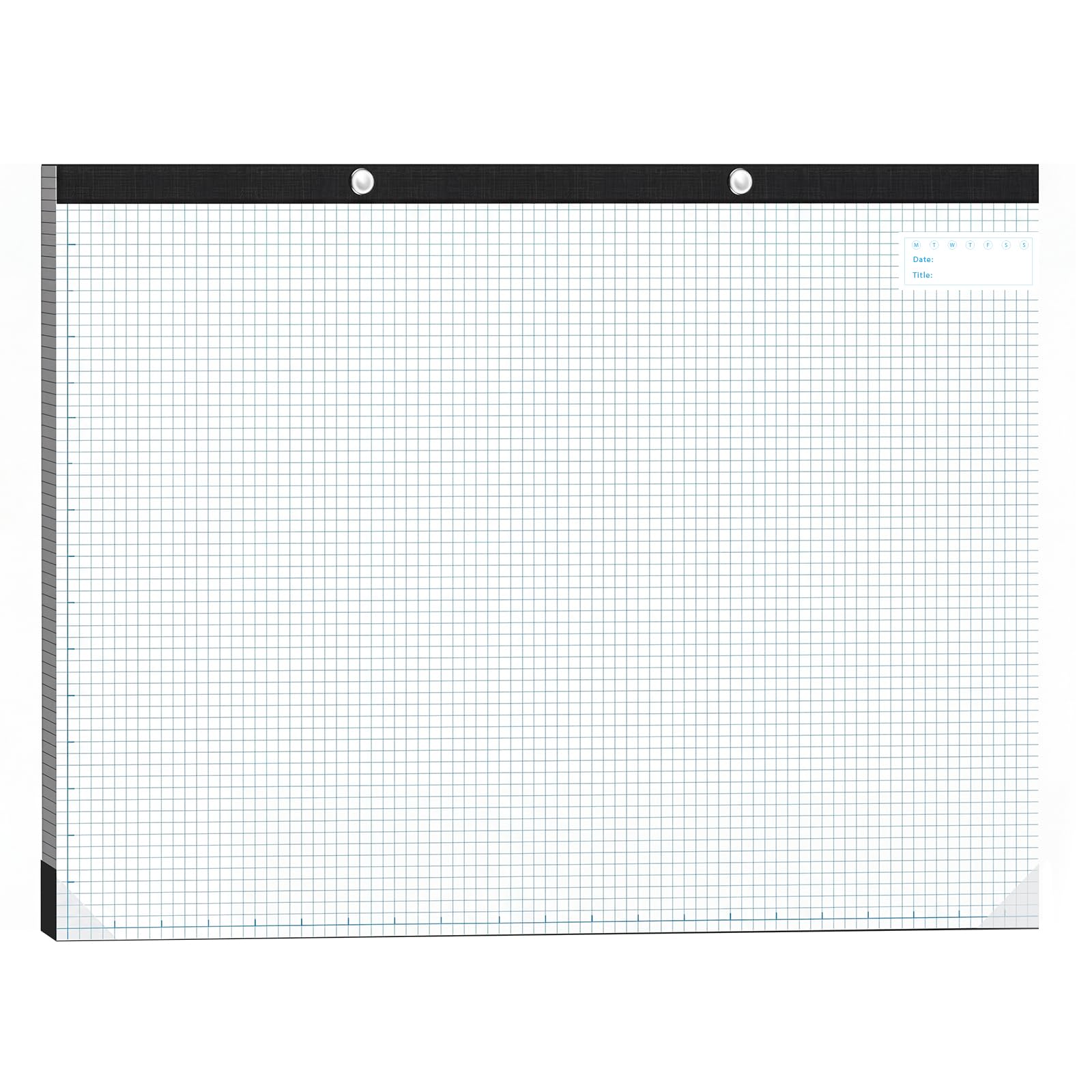 Thboxes Confezione da 2 fogli di carta a quadretti da 55,9 x 43,2 cm, 50 fogli 4 x 4 quad, a righe facili da strappare, blocco da disegno gigante, per ufficio, scuola, ingegnere, architetto