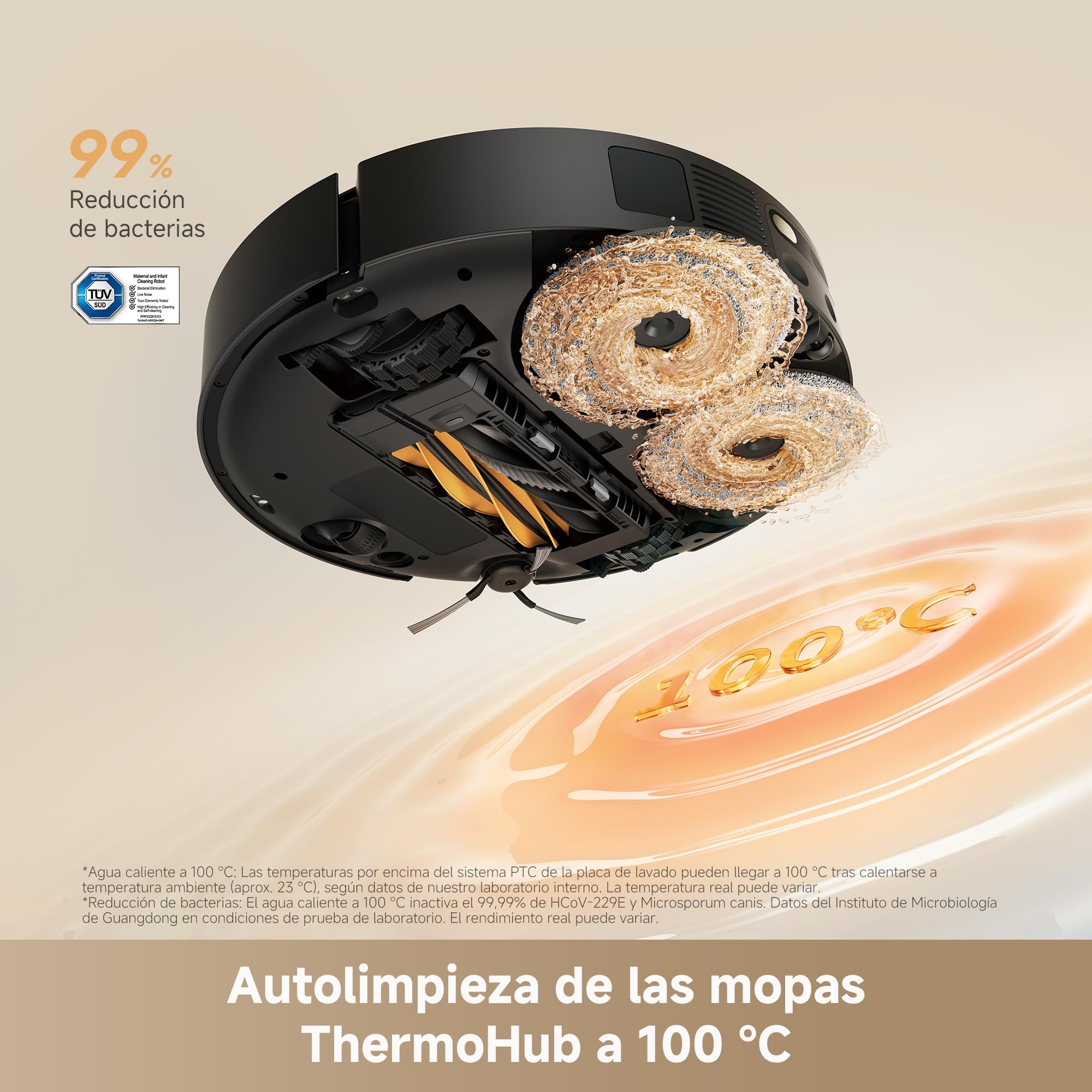 dreame L50s Pro Ultra Robot Aspirador y Friegasuelos, 100 Días de Vaciado Automático, Mopas con Autolimpieza a Alta Temperatura, 30.000 Pa de Succión, Limpia a Fondo Esquinas y Bordes.