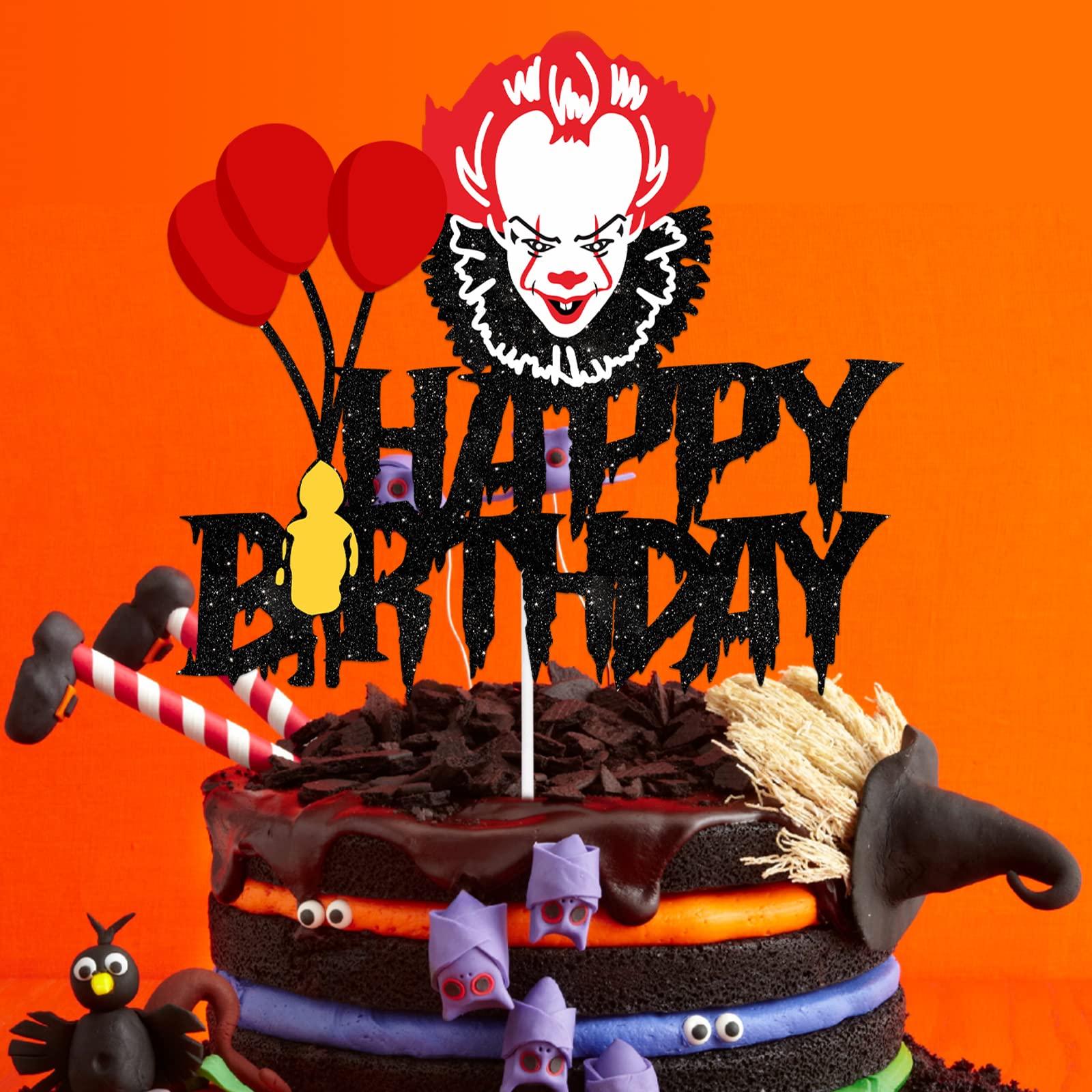 9pcs Purple Butterfly Cake Toppers, Butterfly Cupcake Toppers Happy Birthday Metal - View #8