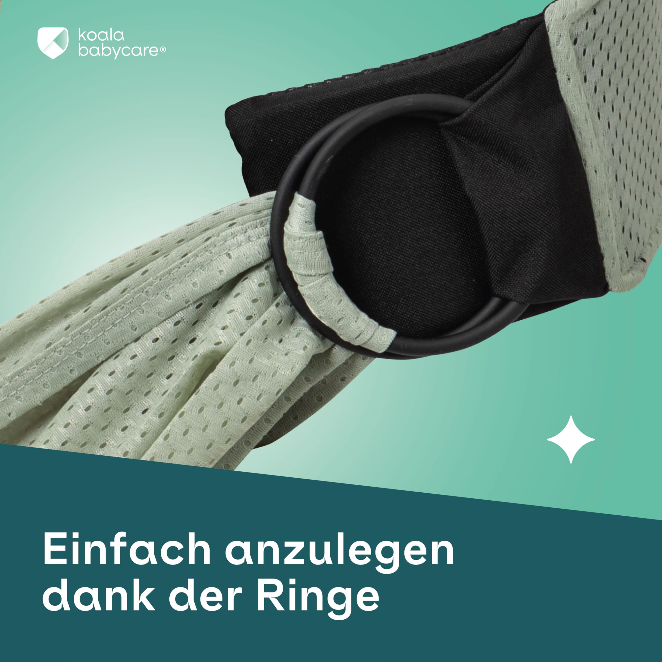 Koala Babycare Tragetuch Baby Neugeborene Sommer | Babytragetuch in Mesh für Baby bis 9kg | Wasser‑Sling für Strand, Pool, Dusche | Schnell trocknend, verstellbar, kompakt