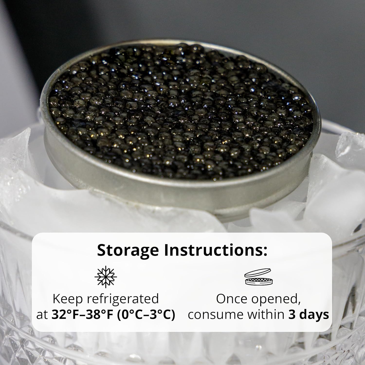 Siberian Sturgeon Black Caviar 1.06 Oz / 30 g - Sturgeon Сaviar with Balanсed Flavor - Gourmet Fish Roe, Сaviar Food