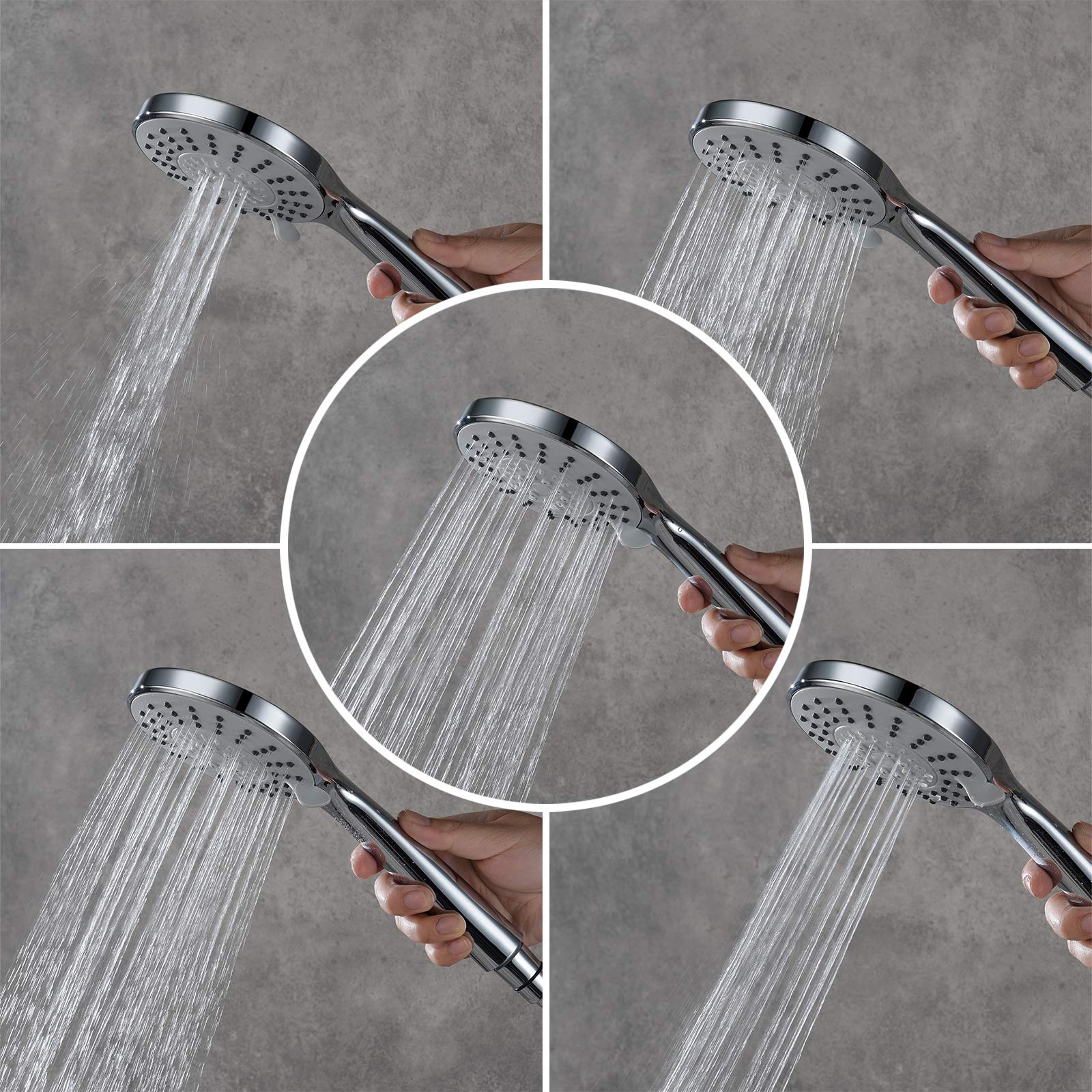 Grifo Monomando De Ducha Montaje En Pared, Cromo, Latón, Rosca G1/2, Válvula Cerámica, Incluye Accesorios Instalación