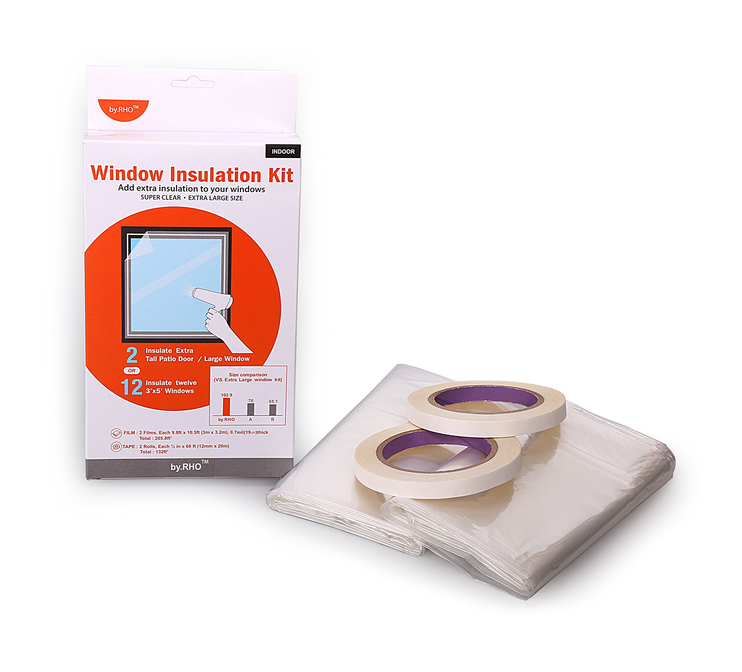 Buy by.RHO 12 Windows or 2 Patio Doors Window Insulation Kit. Super