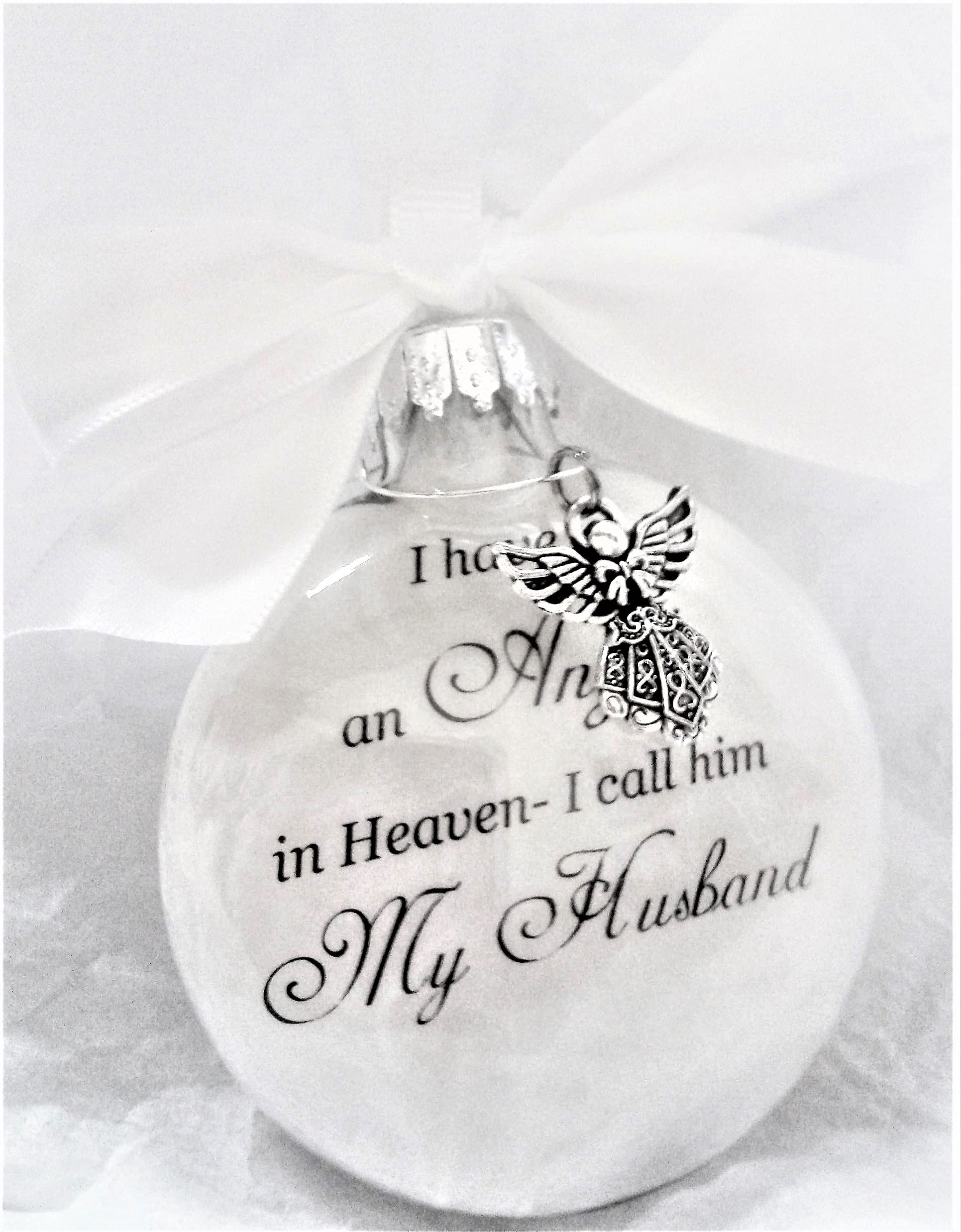 Husband Memorial Christmas Ornament Sympathy Gift Angel in Heaven I Call  Him My Husband