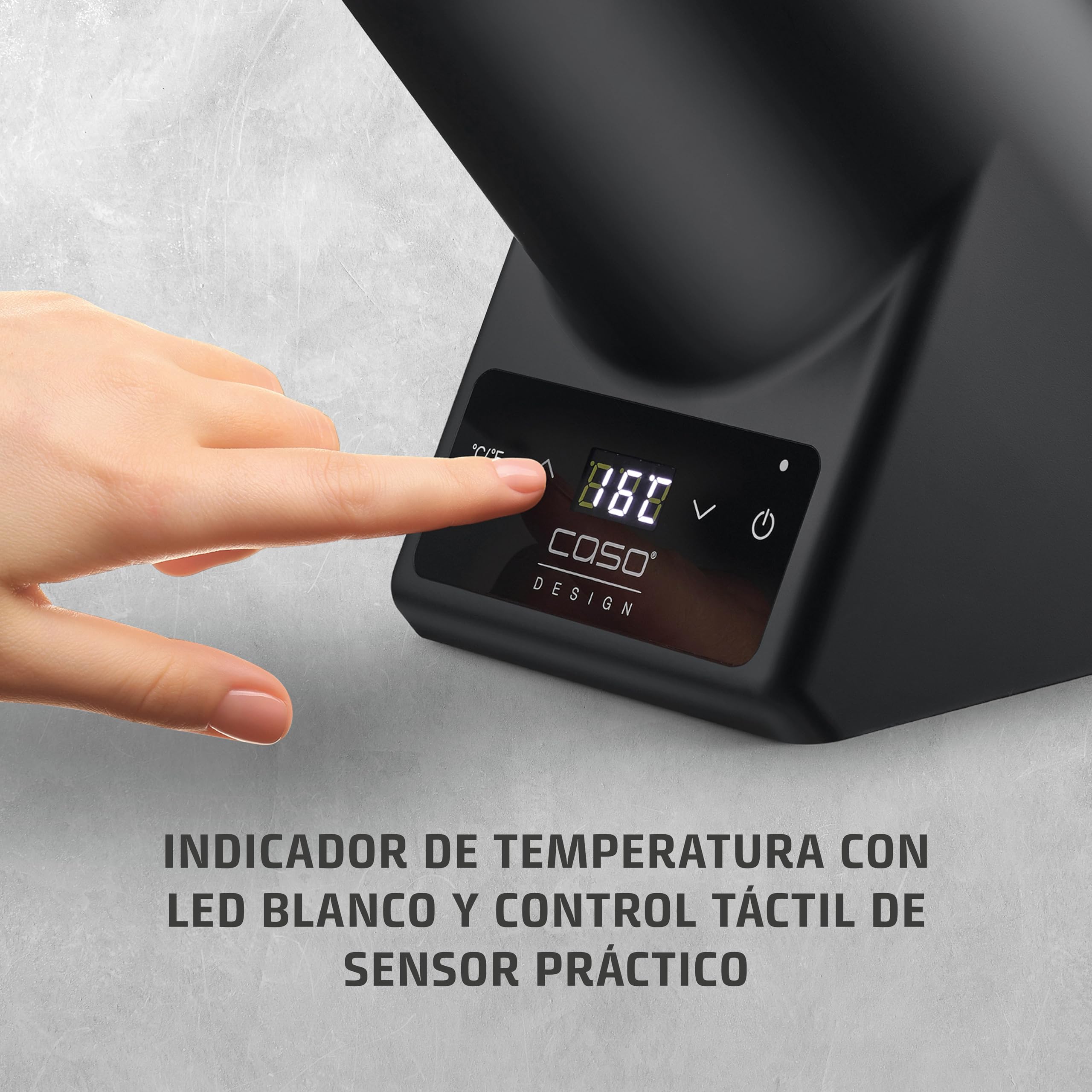 CASO VinoCase Enfriador para botella de vino, champán, etc., temperatura 5 – 18 °C, para botellas de hasta 9 cm de diámetro, funcionamiento silencioso, negro