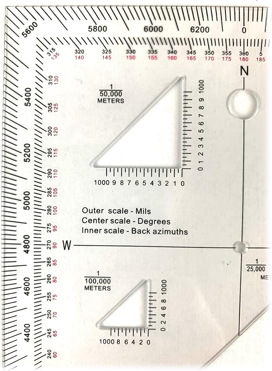 Military Protractor for Land Navigation
