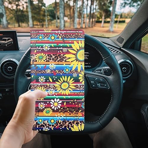 Miniatura 5 de Tarjetero para registro de automóvil y seguro con cierre magnético, soporte de registro de licencia de cuero sintético de alta calidad para licencia