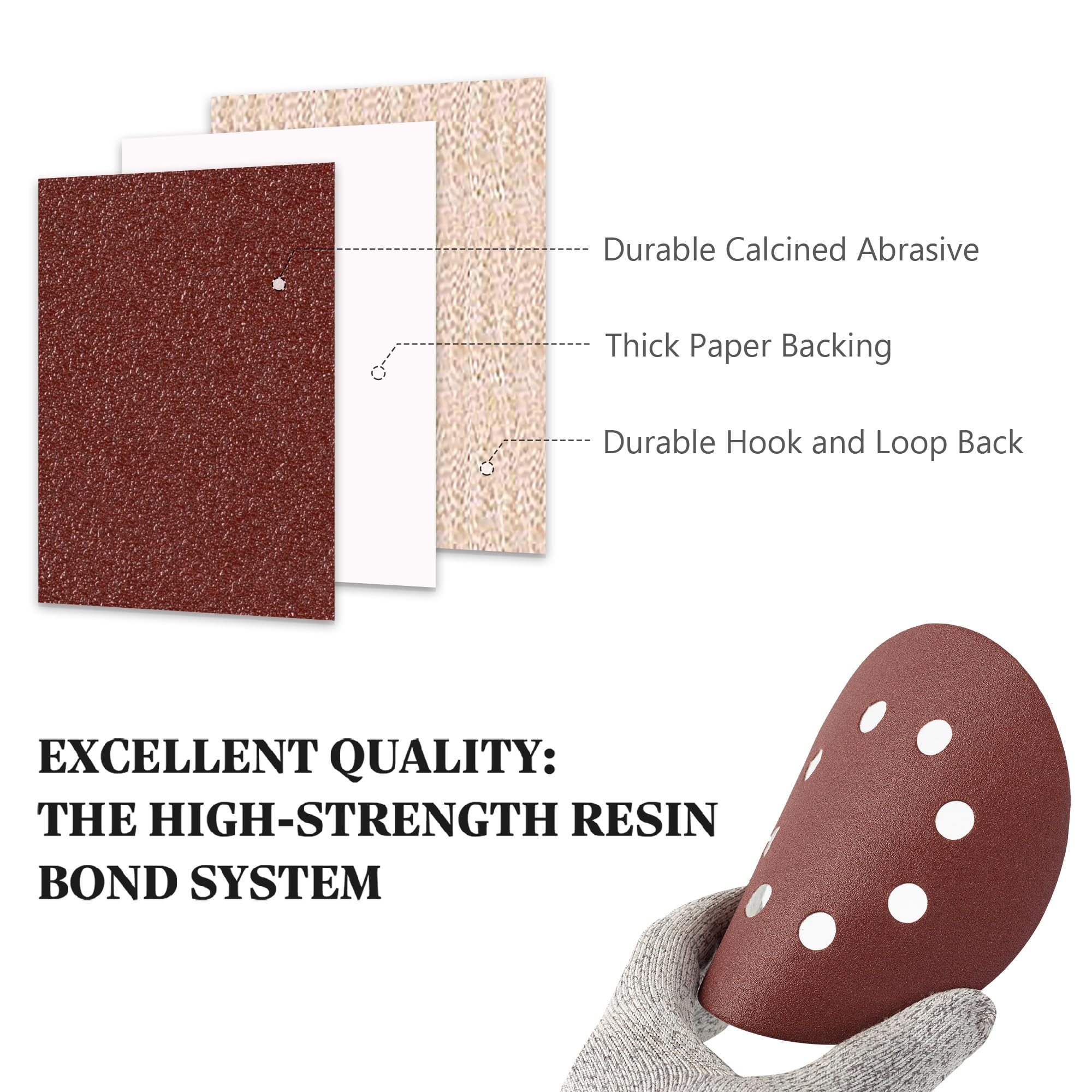 SATC Sanding Discs 150 Grit 110PCS Orbital Sander Discs 125mm Hook and Loop Round Orbital Sander Pads for Sanding - Image 2